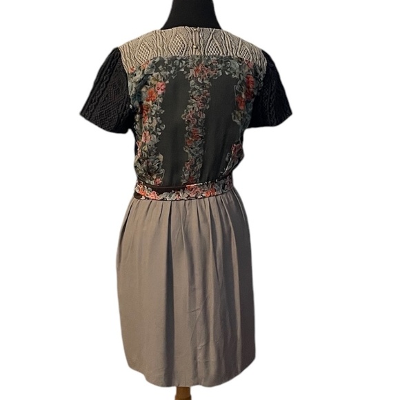 Anthropologie AilantoPatchwork, Floral, Gray, Size 6 - Picture 3 of 12